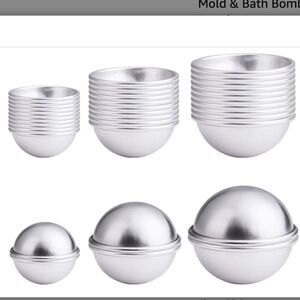 30PCS- Bath Bomb Mold Kit, 10 ea 3 Size Mold & Bath Bombs Press for DIY Making